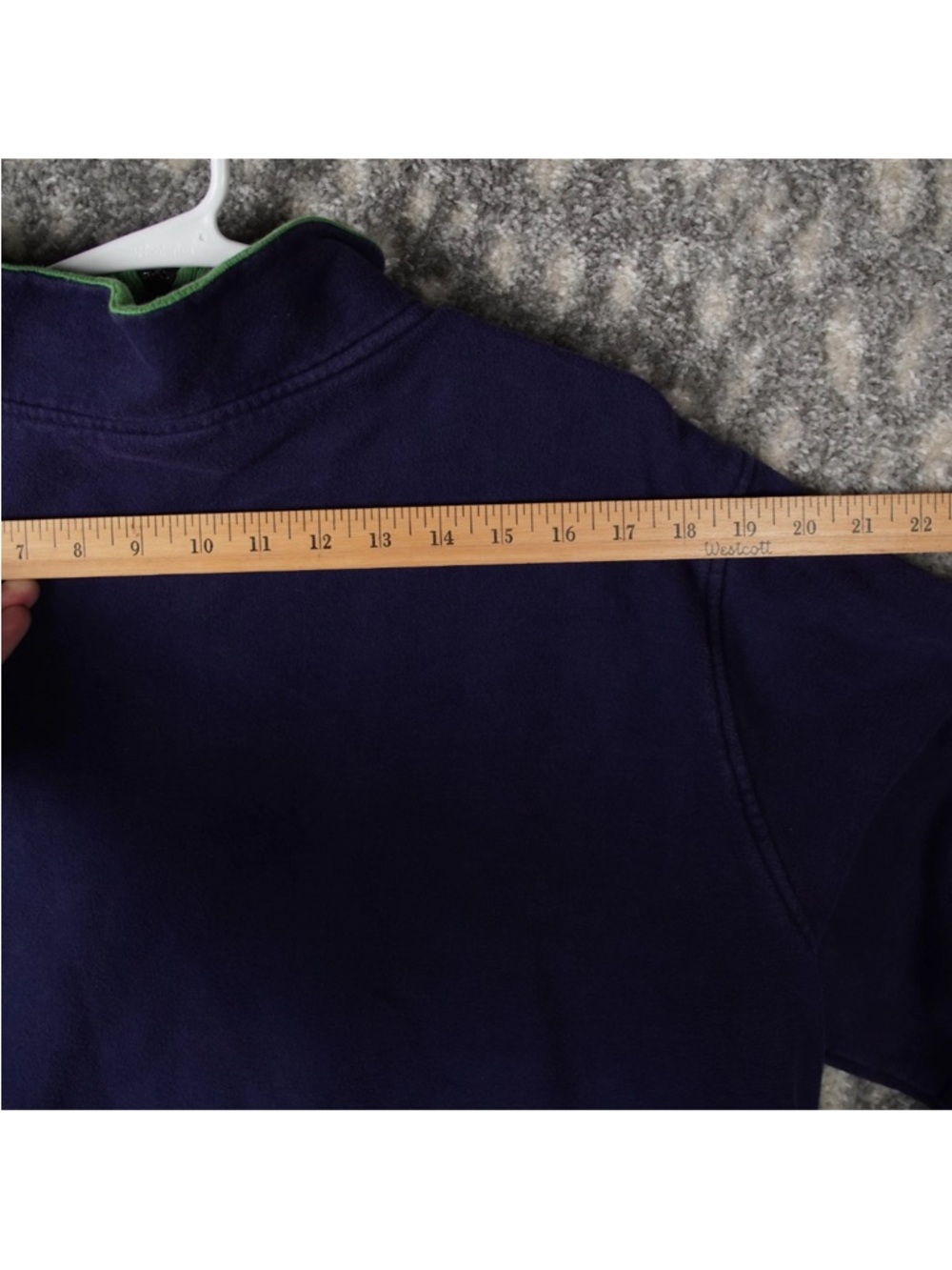 Lacoste Sport Mens Sweater Size 8 Blue 1/4 Zip Knit Preppy Pullover - Picture 13 of 13